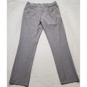 Callaway Chino Pants Men's Size 33x32‎ Gray Stretch Pockets Comfort Straight Leg